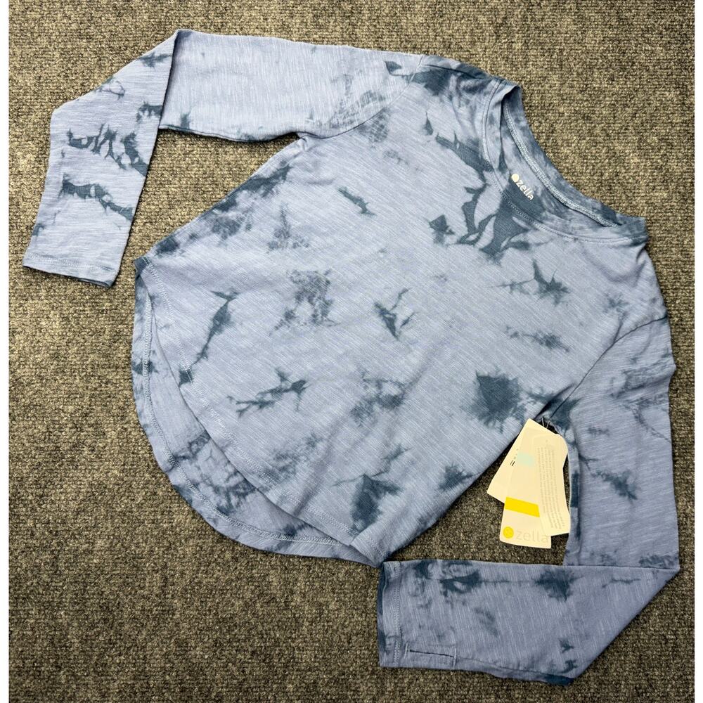 Zella Girls Blue Tie Dye Long Sleeve Top XS 5/6 NWT